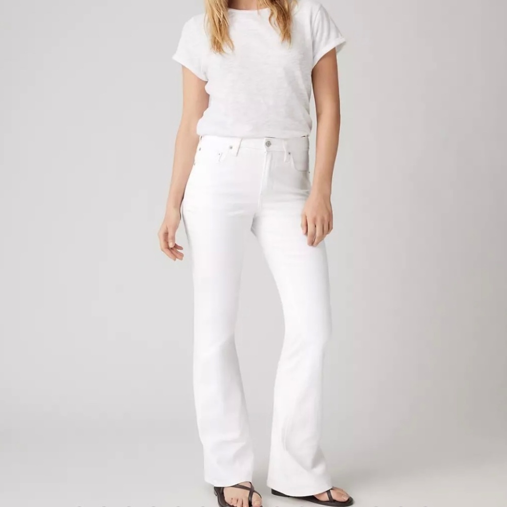 726 HIGH RISE FLARE WOMEN'S JEANS - WHITE - Size 26 X 30
